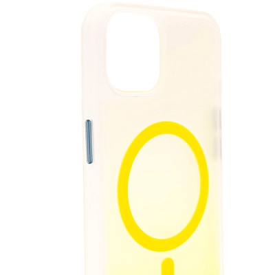 Чехол для iPhone 14 Plus с MagSafe матовый градиент Желтый 400_400_533783