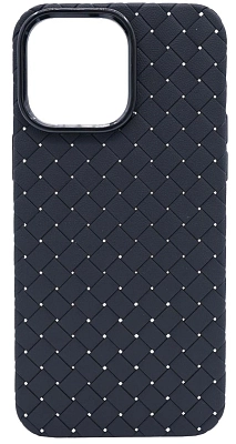 Плетеный Силиконовый чехол для iPhone 14 Pro Max Черный 400_400_137649