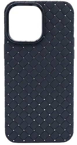 Плетеный Силиконовый чехол для iPhone 14 Pro Max Черный 250_100_137649