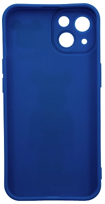 Силиконовый чехол для iPhone 14 Plus с 3D мишкой Синий 400_400_532378