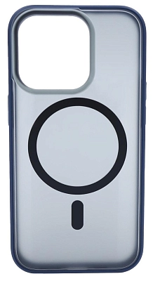 Чехол для iPhone 14 Pro матовый с MagSafe Синий 400_400_534081