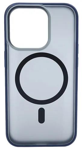 Чехол для iPhone 14 Pro матовый с MagSafe Синий 250_100_534081