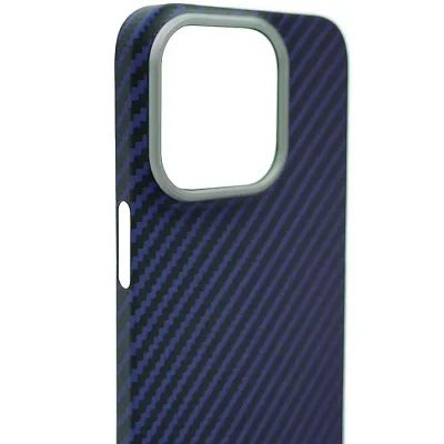 Карбоновый чехол для iPhone 14 Pro KZDOO Kevlar Синий 400_400_532229