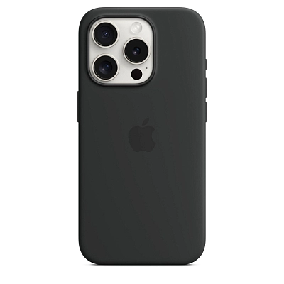 Чехол для iPhone 15 Pro Max Silicone Case with MagSafe - Black 400_400_761861