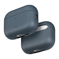 Кожаный чехол для AirPods Pro 3 Uniq Lyden VEX Vegan Leather - Ash Blue 500_191_623712