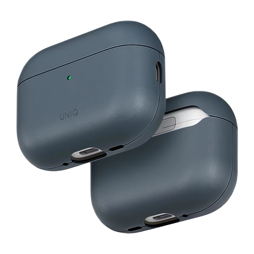 Кожаный чехол для AirPods Pro 3 Uniq Lyden VEX Vegan Leather - Ash Blue 250_100_623712