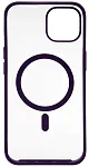 Чехол для iPhone 14 Wlons с MagSafe прозрачный матовый с рамкой Фиолетовый 250_100_534170