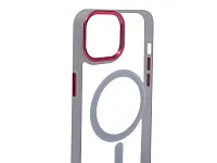 Чехол прозрачный с цветным бортиком MagSafe iPhone 14 Plus Прозрачный 250_100_125050