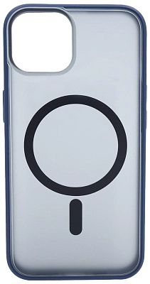 Чехол для iPhone 14 матовый с MagSafe Синий 400_400_534219