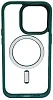 Чехол прозрачный с цветным бортиком MagSafe iPhone 14 Pro Зеленый 100_100_535018