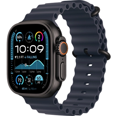 Часы Apple Watch Ultra 2 49mm Black Titanium Case GPS+Cellular Ocean Band Navy 400_400_640657