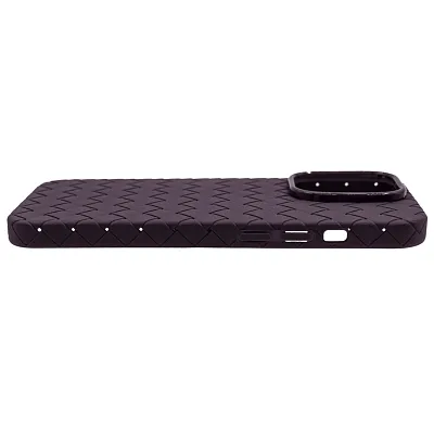 Плетеный Силиконовый чехол для iPhone 14 Pro Max Фиолетовый 400_400_121328