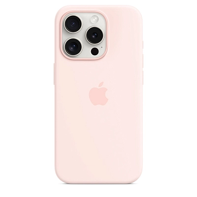 Чехол Apple iPhone 15 Pro Max Silicone Case with MagSafe -  Light Pink 400_400_532932