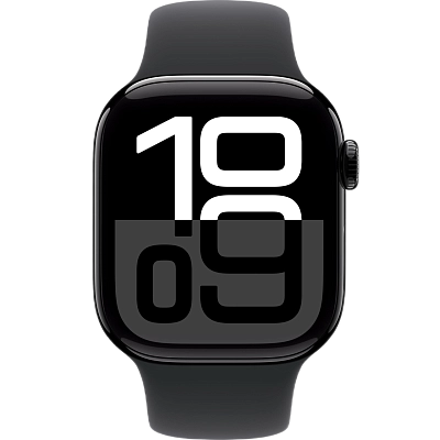 Часы Apple Watch Series 10 46mm Jet Black Aluminium Case GPS Sport Band Black M/L 400_400_549305