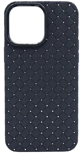 Плетеный Силиконовый чехол для iPhone 14 Pro Черный 250_100_137659