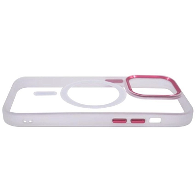 Чехол прозрачный с цветным бортиком MagSafe iPhone 14 Pro Max Прозрачный 400_400_642379