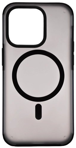 Чехол для iPhone 14 Pro Wlons с MagSafe прозрачный матовый с рамкой Черный 250_100_585593