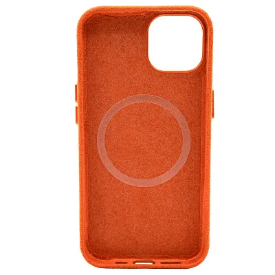 Чехол из алькантары для iPhone 14 с MagSafe Оранжевый 400_400_124979