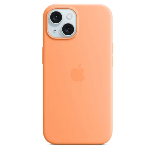 Чехол для iPhone 15 Silicone Case with MagSafe - Orange Sorbet 250_100_124789
