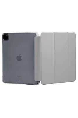 Прозрачный чехол-книжка для iPad Pro 11 с тройным загибом Серый 400_400_121686