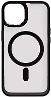 Чехол прозрачный с цветным бортиком MagSafe iPhone 14 Plus Черный 500_191_534972