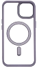 Чехол прозрачный с цветным бортиком MagSafe iPhone 14 Голубой 100_100_642438