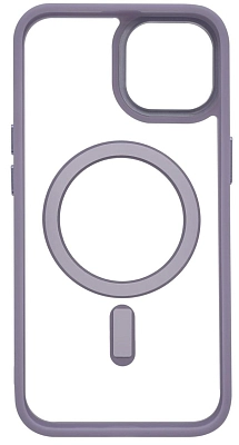 Чехол прозрачный с цветным бортиком MagSafe iPhone 14 Голубой 400_400_642438