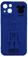 Силиконовый чехол для iPhone 13 с 3D мишкой Синий 500_191_135996