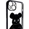 Чехол для iPhone 13 mini прозрачный с 3D мишкой Черный 100_100_533407