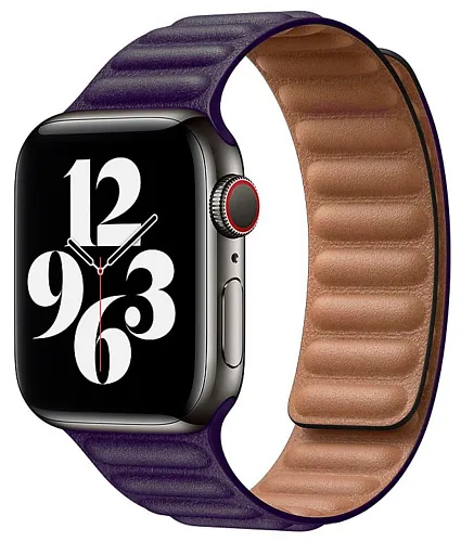 Ремешок из эко-кожи для Apple Watch 45 мм с магнитной застежкой, Purple 250_100_117713