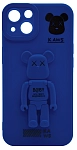 Силиконовый чехол для iPhone 13 с 3D мишкой Синий 250_100_532330