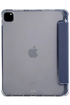 Прозрачный чехол-книжка для iPad Pro 11 с тройным загибом Синий 400_400_121690