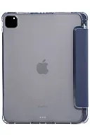 Прозрачный чехол-книжка для iPad Pro 11 с тройным загибом Синий 500_191_121694