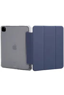 Прозрачный чехол-книжка для iPad Pro 11 с тройным загибом Синий 400_400_121691