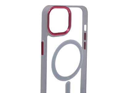 Чехол прозрачный с цветным бортиком MagSafe iPhone 14 Plus Прозрачный 400_400_642340