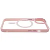 Чехол прозрачный с цветным бортиком MagSafe iPhone 14 Pro Max Розовый 100_100_534994