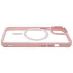 Чехол прозрачный с цветным бортиком MagSafe iPhone 14 Розовый 250_100_535061