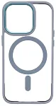 Чехол прозрачный с цветным бортиком MagSafe iPhone 14 Pro Max Голубой 250_100_534978
