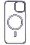 Чехол прозрачный с цветным бортиком MagSafe iPhone 14 Plus Голубой 250_100_125038