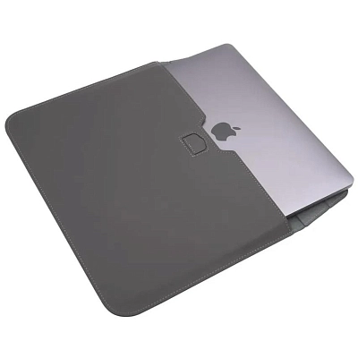Кожаная сумка-чехол DDC Sleeve with Stand на MacBook 13/14.2 Серый 400_400_128150