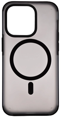 Чехол для iPhone 14 Pro Max Wlons с MagSafe прозрачный матовый с рамкой Черный 400_400_533910