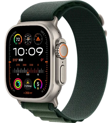 Часы Apple Watch Ultra 2 49mm Titanium Case GPS+Cellular Alpine Loop Dark Green L 400_400_191343