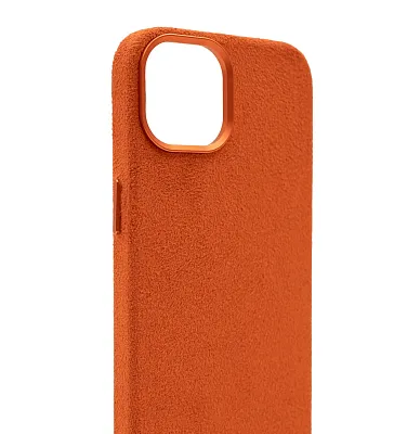 Чехол из алькантары для iPhone 14 с MagSafe Оранжевый 400_400_124981