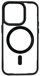 Чехол прозрачный с цветным бортиком MagSafe iPhone 14 Pro Max Черный 250_100_642392
