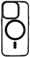 Чехол прозрачный с цветным бортиком MagSafe iPhone 14 Pro Max Черный 500_191_642396
