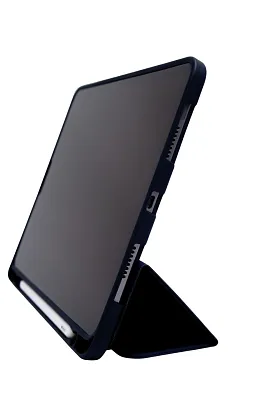 Чехол-книжка для iPad Pro 12.9 3 загиба силиконовый с рамкой Темно-синий 400_400_125951