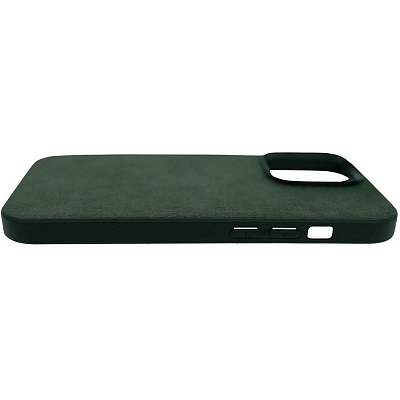 Чехол алькантара для iPhone 14 Pro Зеленый 400_400_533344