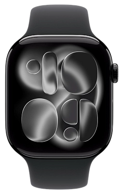 Часы Apple Watch Series 11 46mm Jet Black Aluminium Case GPS Sport Band Black M/L 400_400_526542