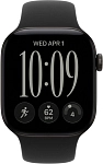 Часы Apple Watch Series 12 46mm Aluminium Case GPS Black Sport Band Black M/L 250_100_851741