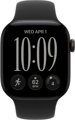 Часы Apple Watch Series 12 46mm Aluminium Case GPS Black Sport Band Black M/L 400_400_851741